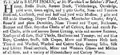 Newspaper item, 1747. "To be sold by Ralph Inman, at his warehouse on Belcher's Wharf," Boston (Boston Evening-Post)