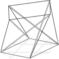 A similar structure but with four compression members