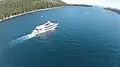 Aerial of Emerald Bay looking north