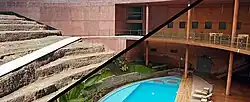 The Residencia under construction at the end of 2000.[3]