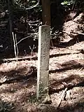 A guidepost in Mount Atago