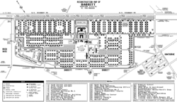 Babbitt was bisected by several contiguous blocks of public amenities ("Babbitt Court")[1] including Seabee Park, a shopping center, community activity buildings, a cafeteria, movie theater, library, and dispensary. (A school was added later.)