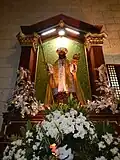 Old Side reredos with St. Augustine of Hippo, the church's patron saint