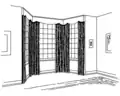 Typical interior of a full-height single-story residential bay window