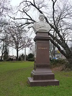 Bust of Bismarck in the Bismarckgarten (by Adolf von Donndorf)