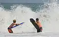 Bodyboarding at Salema beach 2006