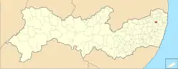 Location of Lagoa do Itaenga in Pernambuco