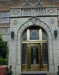 Architectural detail of entryway.