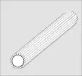 Rods arranged on mandrel prior to welding (single layer shown)