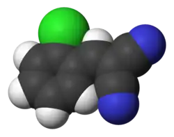 Space-filling model of CS gas