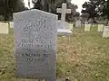 Unknown Confederate grave in the Confederate section of the cemetery.