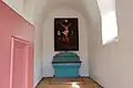 Inside view of one of the Oka Calvaire chapels.