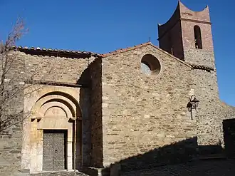 The church of Saint-Fructeux, in Camélas