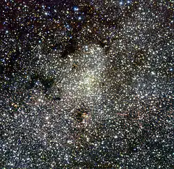 The center of the Milky Way – image taken by ISAAC, the VLT's near- and mid-infrared spectrometer and camera