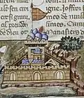 Early 14th-century depiction of Constantinople during the 1204 siege by the Fourth Crusade