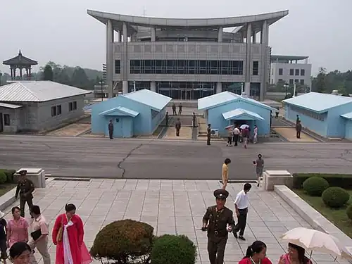 The new Freedom House as viewed from Panmungak in 2005