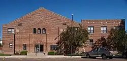 A large building made of bricks