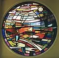 Cathedral glass in contrast with other types of glass. 'Dreamscape' by Jeffrey Hamilton, 2010 (by permission).