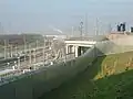Details of the track, looking west, showing descending link from the North Kent Line.