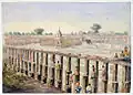 A large wooden arena at Amarapura in 1855