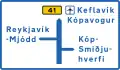 Destination ahead and map (a) within the Capital Region