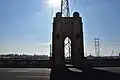 Perspective of being on the First Street Bridge