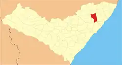 Location of Flexeiras in Alagoas