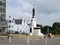 Side view of the memorial
