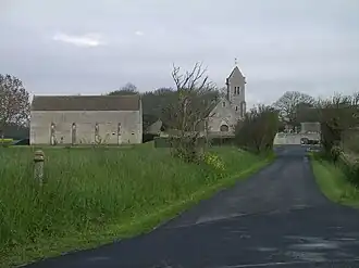 The church in Graye-sur-Mer