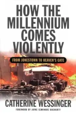 White cover with a central picture of a burning building from the Waco Siege