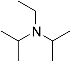 Skeletal formula of N,N-diisopropylethylamine
