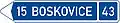 Route indicator (single destination)