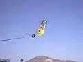 Novelty kite with multiple kite-line rotors, by Carl von Canstein