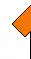 Orange kit with black collar, black shorts, orange socks