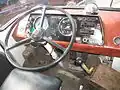 The driver place of a LAZ-695N