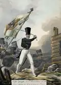 Officer of the Volinsky Regiment in Poland in 1830