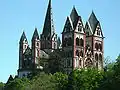 Limburg Cathedral seen from the Lahn bridge