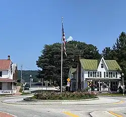 The flagpole at Linglestown square July, 2023