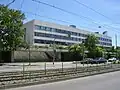 Dachauer Straße in front of the Faculty of Mechanical Engineering, Vehicle Technology, Aircraft Technology of Munich University of Applied Sciences