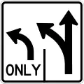 R3-8L Advance intersection lane control (two lanes) (left)
