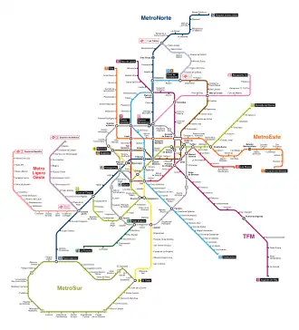 Unofficial map – network as of 2013