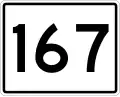 State Route 167 marker