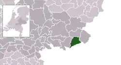 Highlighted position of Aalten in a municipal map of Gelderland
