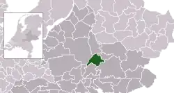 Highlighted position of Brummen in a municipal map of Gelderland