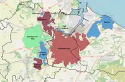 Map of the Teesside urban area