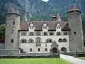 Front view of the castle