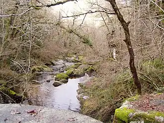 The Maulde river, at the foot of the Jarrauds waterfall
