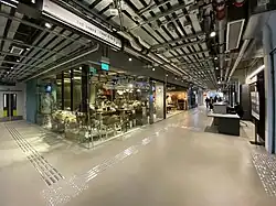 1st floor shops.