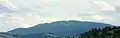 View of Mount Trostian[5] (1235 m) in Slavske from the village Plavie.