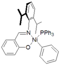 Catalyst supported by anionic Schiff base ligand